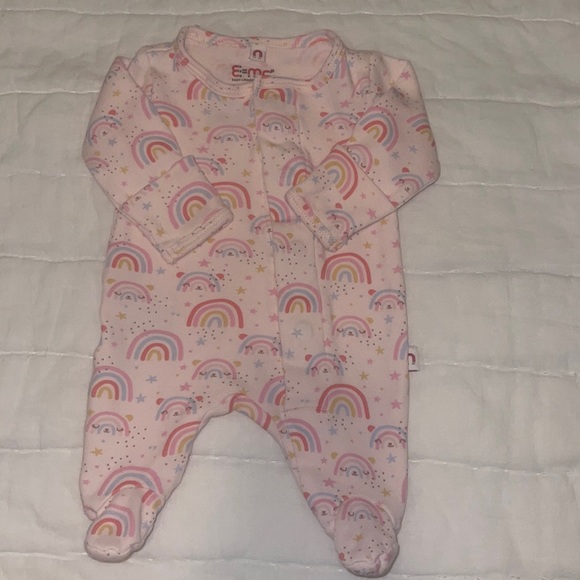close One Pieces Pink Rainbow Onesie Preemie